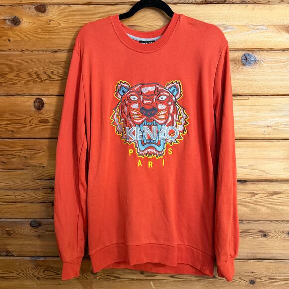 KENZO Tiger Orange Pullover Size XXL